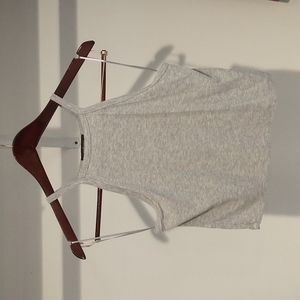 Gray high neck crop, Sz L